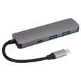 thumbnail image 1 of Usb-C A Tipo-C Usb3.0 Adaptador Convertidor Hdmi Compatibilidad Con Concentrador 3840X2160 / 30Hz (Gris) 4 En 1 Inevent EL008015-00, 1 of 6