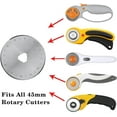 thumbnail image 3 of TOOLS 45mm Rotary Cutter Blades 15 Pack Fits Olfa, Fiskars, Replacement Rotary Blade for Arts Crafts Quilting Scrapbooking Sewing, Sharp and Durable, 3 of 10
