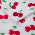 thumbnail image 4 of Mainstays Plush Throw Blanket Cherry, 4 of 8