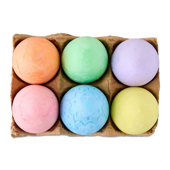 Egg-Shaped Chalk, Multicolor, 6 Pieces, Easter by Way To Celebrate