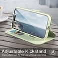 thumbnail image 4 of JETech Wallet Case for iPhone 15 Plus 6.7-Inch, Shockproof PU Leather Magnetic Flip Cover with Card Holder, Stand Feature and Full Camera Protection (Green), 4 of 6