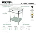 thumbnail image 4 of Kingston Brass Vpb24187w1 24" Rectangular Ceramic, Glass, Stainless Steel Console Bathroom, 4 of 5