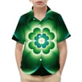 thumbnail image 7 of ZOYOEN Boys St Patricks Day Button Down Shirts- Lucky Casual Short Sleeve Lapel Kids Irish Clothes Green Size 14, 7 of 7