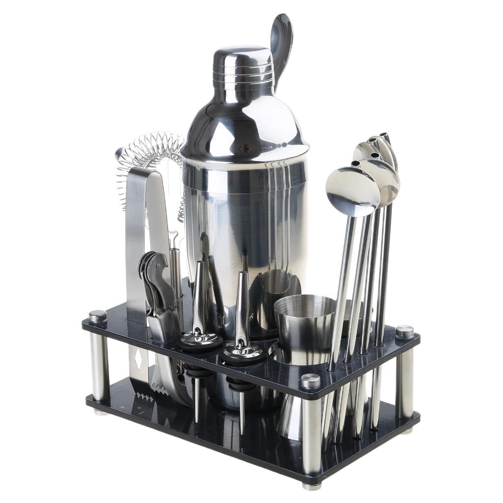 Godinger Bar Tool Set with Stand - Dachshund Bartender Mixology