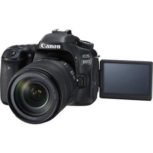Canon Black EOS 80D Digital SLR Camera with 24.2 Megapixels and 18-135mm Lens