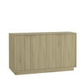 thumbnail image 5 of Aukfa Fluted Wood Sideboard Buffet Cabinet with Adjustable Shelves, Accent Storage Cabinet,Oak, 5 of 6