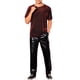 thumbnail image 2 of Camisetas de malla transparente Inspire Chic para hombres, camiseta de manga corta, camiseta brillante con purpurina metálica, XL roja, 2 of 5