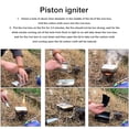 thumbnail image 3 of Sonducket Kit de pistón de fuego de latón, tubo para hacer llamas, tubo de compresión de aire, viaje de emergencia, pesca, barbacoa, Kits de desorden para acampar Plata, 3 of 6