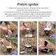 thumbnail image 4 of Yuarrent Juego de pistones de fuego de latón Herramienta de mochilero de viaje de emergencia para hacer llamas Kits de desorden para acampar Plata, 4 of 6
