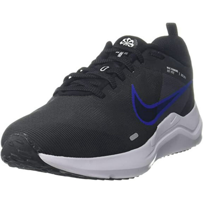 Blue running shop trainers