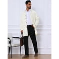 thumbnail image 3 of DARING DIVA Men's Trench Coat Lightweight Single Breasted Jacket Overcoat 2XL White, 3 of 6
