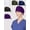 Purple, variant on 3 Pack Scrub Caps for Women's Ponytail Surgical Scrub Cap Functional Ponytail Holder for Long Hair