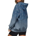 thumbnail image 4 of PuLe Women's Top Drawstring Oversized Hoodies for Women Teen Girls Casual Color Block Fall Sweatshirt Long Sleeve Pullover Tops, 4 of 5