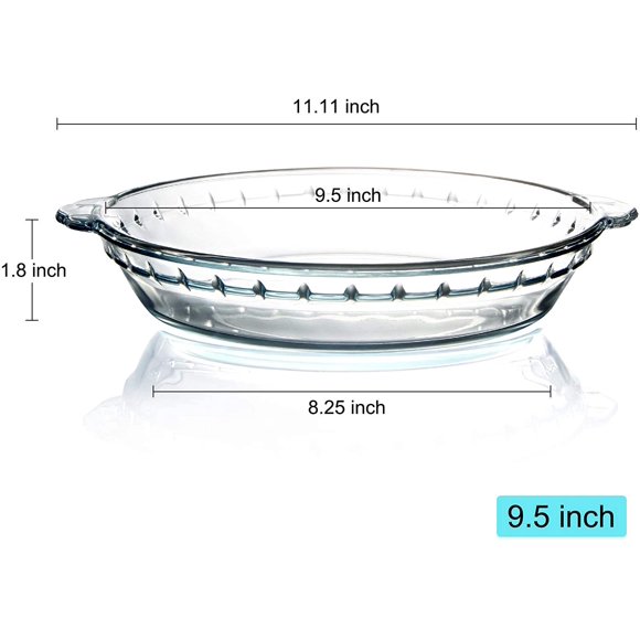 NUTRIUPS 6.5 in Small Pie Plate for baking Mini Pie Pan for All Kinds of Pie Glass Pie Pan Glass Pie Dish Small Pie Dish for Baking