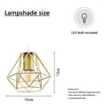 thumbnail image 2 of Rattan Light Fixtures Ceiling Hanging Light Luxury Dining Room Metal Gold Rattan Light Hanging Pendant Light Plug In, 2 of 4