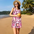 thumbnail image 3 of Easygdp Cute Girl para Vestido Transpirable de Mujer, Vestido Suelto de Manga Corta con Pliegues y Bolsillos para el Verano, 3 of 7