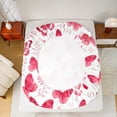thumbnail image 5 of Feelyou Red Butterlfy Twin Sheet Sets, Princess Fairy Elf Bedding, 3-Piece, 5 of 7