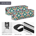 thumbnail image 6 of XMXT Leather Pencil Case, Moroccan Style Geometric Print Large Capacity Pencil Pouch for Student Teens Women, 6 of 9