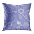 thumbnail image 1 of BOSDECO Pattern Floral Global Color for Easy Editing Flower Daisy Geometric Lilac One Pillow Case Pillow Cover 18x18 inch, 1 of 1