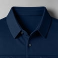 thumbnail image 5 of Ceisia Men's Geometric Print Short Sleeve Polo Shirts With Chest Pocket Blue XXXXL Gift, 5 of 9