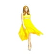 thumbnail image 2 of Figuras femeninas de moda a escala 1:64 Figuras de resina Modelo de niña moderna Escala 1/64 amarillo, 2 of 9