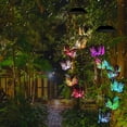 thumbnail image 1 of Campanas de viento solares de mariposa, regalos para mujeres, mamá, abuela, campanas de viento de mariposa que cambian de color, decoración de jardín al aire libre, Patio, 1 of 9