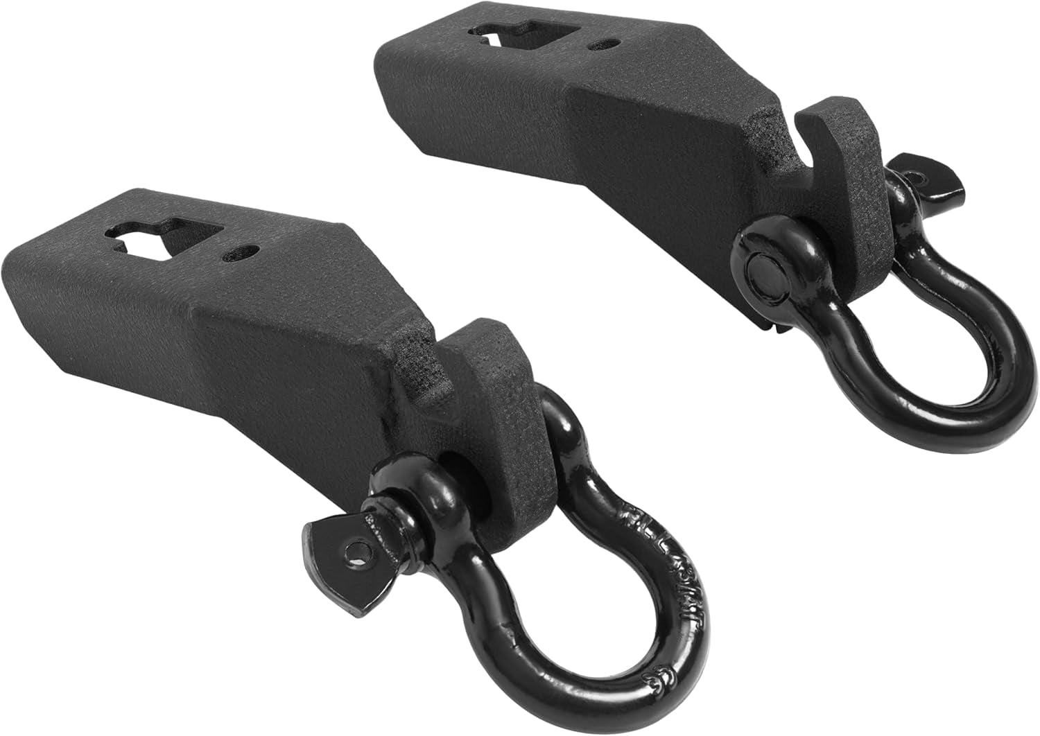 Kojem Front Tow Hook Mount Kit for Ford F150 F-150 2009-2023 W/ 3/4" D-Ring Shackles Steel