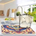 thumbnail image 5 of Yayeee Dish Drying Mat for Kitchen Counter 16"x18" Microfiber Absorbent Pad, Colorful Abstract Eagle, 5 of 7