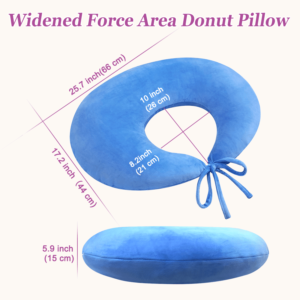 BBL Pillow After Surgery - Brazilian Butt Lift Pillow for Sitting, Sleeping, and Driving (Blue)