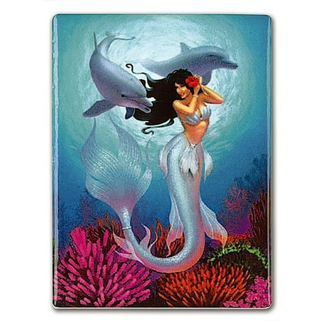 

Rectangular Ceramic Magnet Mermaid Jewel