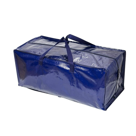 Heavy-duty Extra-large Moving Bags With Backpack Straps Strong Handles And Zippers Compatible With Ikea Frakta Hand Cart,(blue)