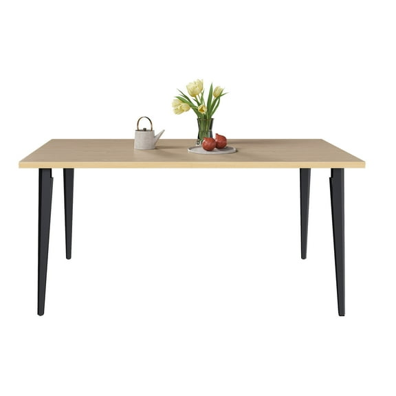 BOFANG 63 inch Industrial Dining Table for 6-8 People, Patio and Kitchen Table