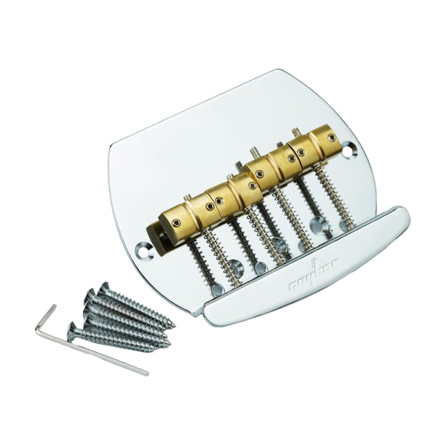 Puente para Bajo Guyker GB1007 Cromado de 4 Cuerdas con Espaciado de 19.3 mm