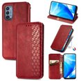 thumbnail image 1 of Case for OnePlus Nord N200 5G Flip Cover Wallet Flip Cover Magnetic Protective - Red, 1 of 5
