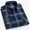 Navy, variant on Mens Button Down Shirts Regular Fit Long Sleeve Casual Plaid Shirt Blue M