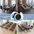 thumbnail image 6 of 47.2" Conference Table, 2 Pack Foldable Flip Top Modular Table with Silent Lockable Wheels, Space-Saving Mobile Training Desk for Office, Classroom & Meeting Spaces, Walnut, 6 of 7