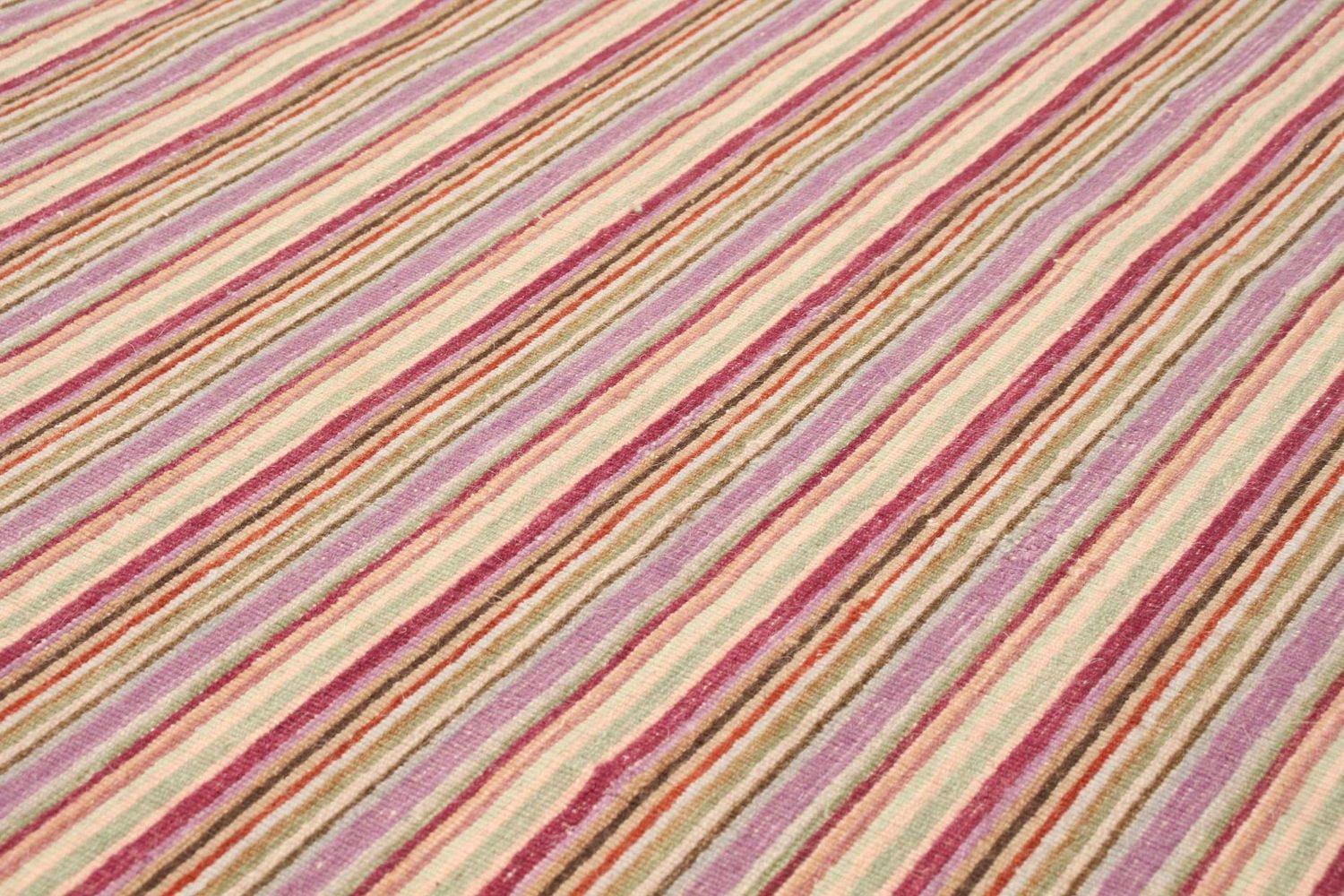 ECARPETGALLERY 5'0" x 7'0" Flat-weaves & Kilims Manhattan Hand Made Area Rug for Living Room, Dining Room and Bedroom in Ivory