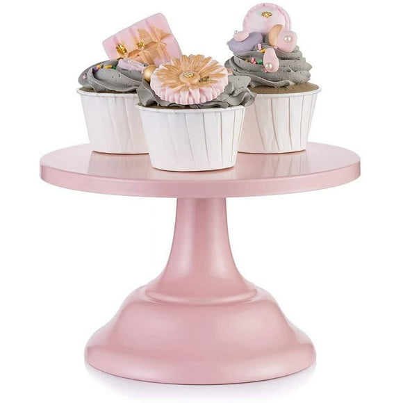 Zshan Pink Cake Stands, Wedding Dessert Cake 20cm Round Cake Stands for Wedding Birthday Party Baby Shower
