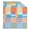thumbnail image 5 of Levtex Home - Sol Stripe - Throw - Patch Stripe - Yellow, Orange, Blue, Red, White - Quilt (50x60in.) and Sham 50x60in. - Cotton, 5 of 5