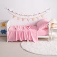thumbnail image 6 of Lorviah Microfiber Soft Toddler Crib Sheet Set 3 Pieces, for Standard Crib Size, Pink, 6 of 6