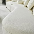 thumbnail image 4 of Galler Japandi Style Luxury Modern Boucle Fabric Curvy Couch in White, 4 of 6