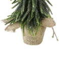 thumbnail image 4 of Northlight 14" Green Glitter Weeping Mini Pine Christmas Tree in Burlap Covered Vase - Unlit, 4 of 4