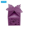 thumbnail image 3 of Uxcell Paper Hollow Butterfly Laser Cut Favor Boxes Candy Boxes for Wedding, Dark Purple 25 Pack, 3 of 6