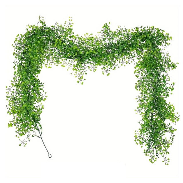 Yuarrent Guirnalda colgante de flores artificiales para decoración de bodas, fiestas de la cosecha, Halloween, vid de plástico Kits de decoración para fiestas verde