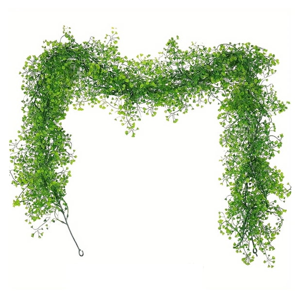 Yuarrent Guirnalda colgante de flores artificiales para decoración de bodas, fiestas de la cosecha, Halloween, vid de plástico Kits de decoración para fiestas verde