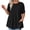 393 Noir, variante sur Staron Summer Chemises pour Femmes en Liquidation à Moins de 5 $ Col Rond Décontractées Tendance Blouses Grande Taille T-Shirts Basiques avec Poches Tuniques Habillées Hauts T-Shirts Amples Été Manches Courtes Chemises