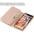 thumbnail image 4 of Wallet Case for iPhone Xs iPhone X,Magnetic Handbag Zipper Pocket PU Leather Flip with 9 Card Slots and Wrist Strap Folio TPU Inner Stand Case for iPhone Xs/iPhone X - Gold, 4 of 14
