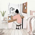 thumbnail image 3 of Wekity Girl Couple Small Fresh Tapestry Aesthetic Art Home Background Fabric Decoration Gift Pool Tapestry Living Room Bedroom Decoration (LY004, 59 X, 3 of 3