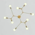 thumbnail image 2 of Nautical 9 Holder Mid Century Chandelier Brass Ceiling Sputnik Chandelier Decor, 2 of 5
