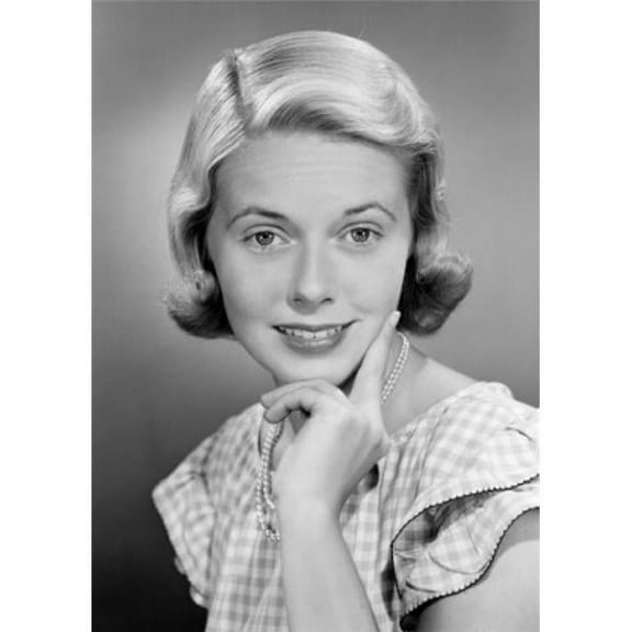 Portrait of Beautiful Young Woman Poster Print - 18 x 24 in.